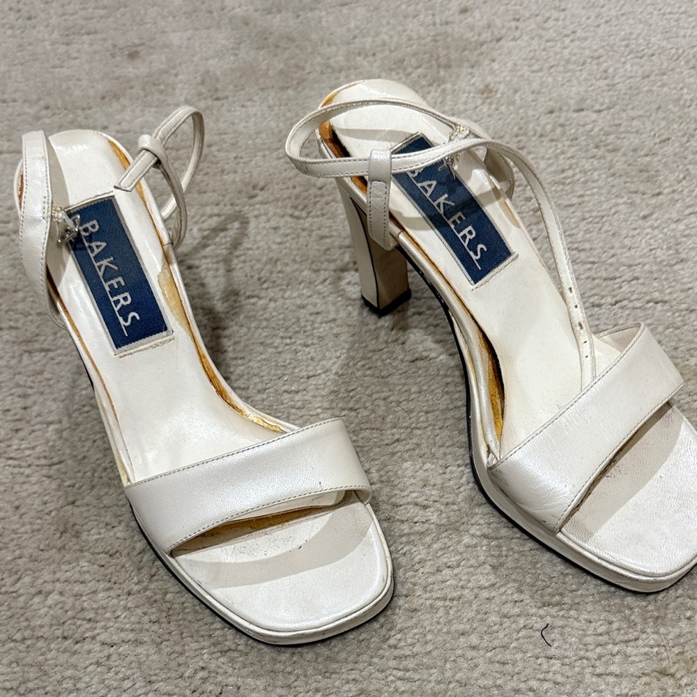 Bakers Ivory Strappy Heels